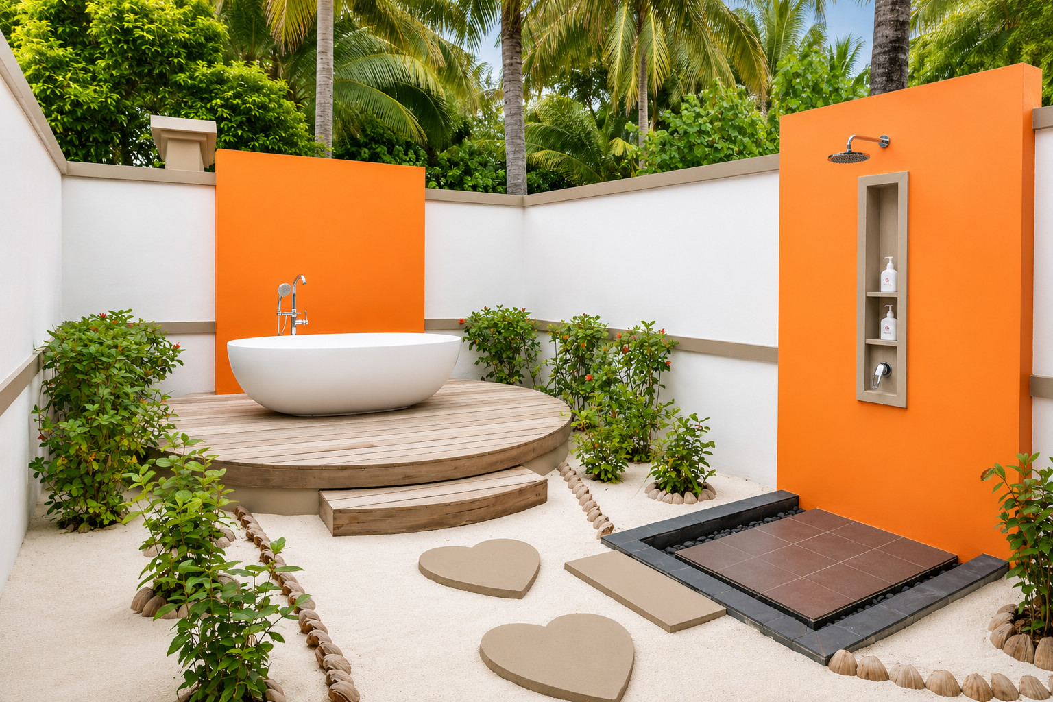Velavaru Beach infinity pool villa bathroom Tub